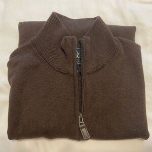 SALE! $10 JoS. A. Bank Traveler quarter zip 100% Pima cotton sweater size XL